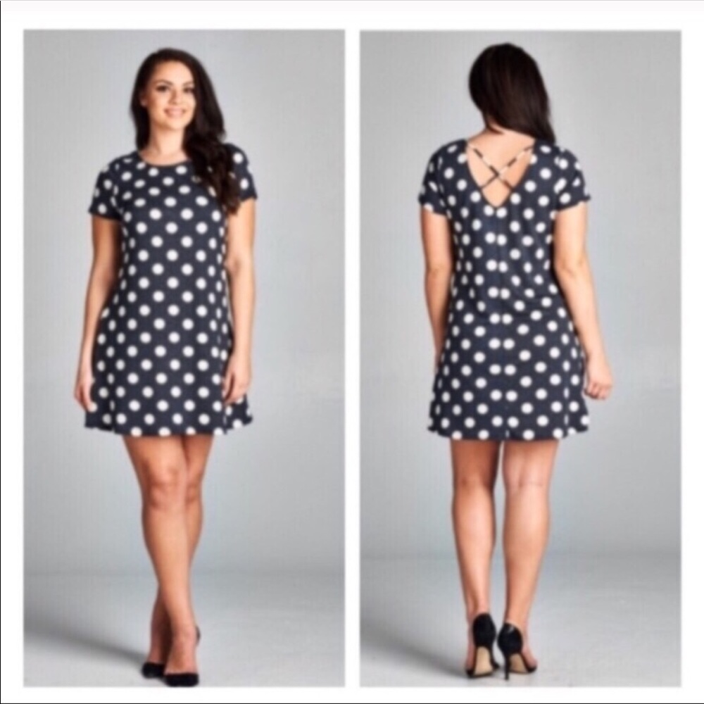 Polka Dot Dress XL fits like Large
